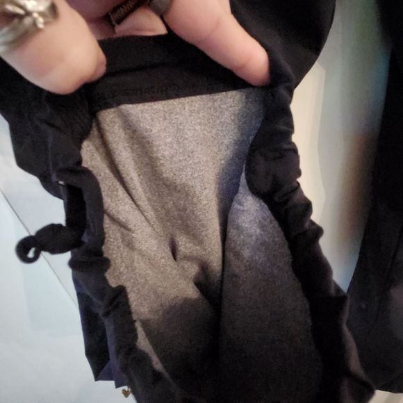 ATHLETA LA VIVA ruched Pants Black Lined EUC sz 14 - Picture 11 of 11